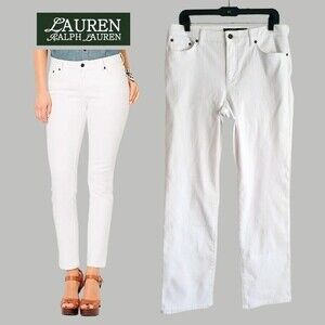 LAUREN Ralph Lauren NWOT Minimalist Classic Straight Cotton Denim Jean12